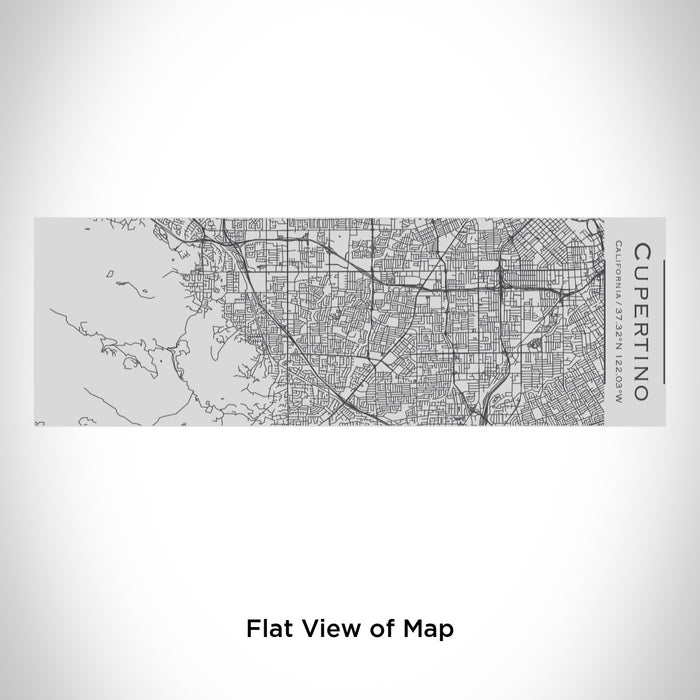 Rendered View of Cupertino California Map Engraving on 10oz Stainless Steel Insulated Cup with Sipping Lid