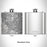 Rendered View of Cupertino California Map Engraving on 6oz Stainless Steel Flask