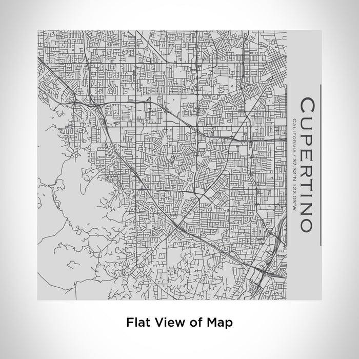 Rendered View of Cupertino California Map Engraving on 17oz Stainless Steel Insulated Tumbler