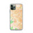 Custom iPhone 11 Pro Cupertino California Map Phone Case in Watercolor