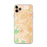 Custom iPhone 11 Pro Max Cupertino California Map Phone Case in Watercolor