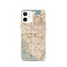 Custom iPhone 12 Cupertino California Map Phone Case in Woodblock