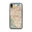 Custom iPhone XR Cupertino California Map Phone Case in Woodblock