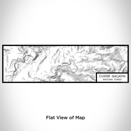 Flat View of Map Custom Custer Gallatin National Forest Map Enamel Mug in Classic