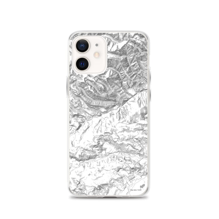 Custom Custer Gallatin National Forest Map iPhone 12 Phone Case in Classic