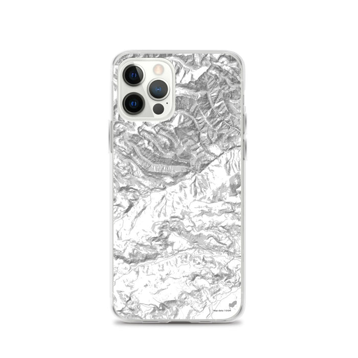 Custom Custer Gallatin National Forest Map iPhone 12 Pro Phone Case in Classic