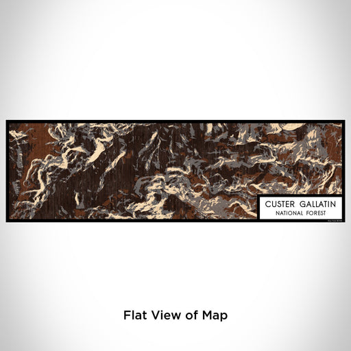 Flat View of Map Custom Custer Gallatin National Forest Map Enamel Mug in Ember