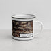 Right View Custom Custer Gallatin National Forest Map Enamel Mug in Ember