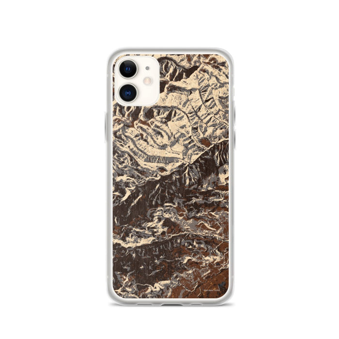 Custom Custer Gallatin National Forest Map Phone Case in Ember