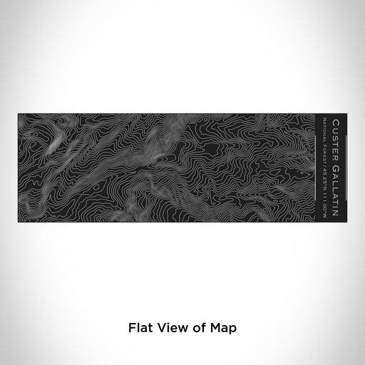 Rendered View of Custer Gallatin National Forest Map Engraving on 10oz Stainless Steel Insulated Cup with Sliding Lid in Black