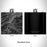 Rendered View of Custer Gallatin National Forest Map Engraving on 6oz Stainless Steel Flask in Black
