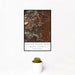 12x18 Custer State Park South Dakota Map Print Portrait Orientation in Ember Style With Small Cactus Plant in White Planter