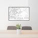 24x36 Custer State Park South Dakota Map Print Lanscape Orientation in Classic Style Behind 2 Chairs Table and Potted Plant