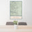 24x36 Custer State Park South Dakota Map Print Portrait Orientation in Woodblock Style Behind 2 Chairs Table and Potted Plant