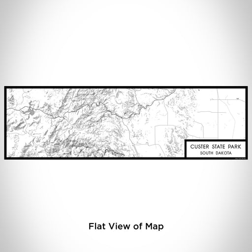 Flat View of Map Custom Custer State Park South Dakota Map Enamel Mug in Classic