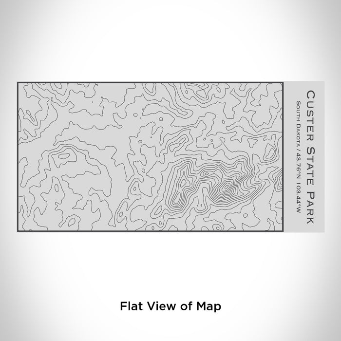 Rendered View of Custer State Park South Dakota Map Engraving on 17oz Stainless Steel Insulated Cola Bottle