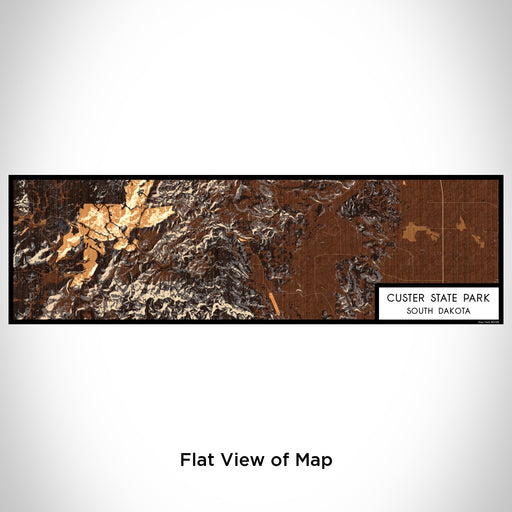 Flat View of Map Custom Custer State Park South Dakota Map Enamel Mug in Ember