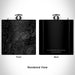 Rendered View of Custer State Park South Dakota Map Engraving on 6oz Stainless Steel Flask in Black
