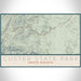 Custer State Park South Dakota Map Print Landscape Orientation in Woodblock Style With Shaded Background