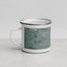 Left View Custom Cut Bank Montana Map Enamel Mug in Afternoon