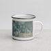 Right View Custom Cut Bank Montana Map Enamel Mug in Afternoon