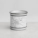 Front View Custom Cut Bank Montana Map Enamel Mug in Classic