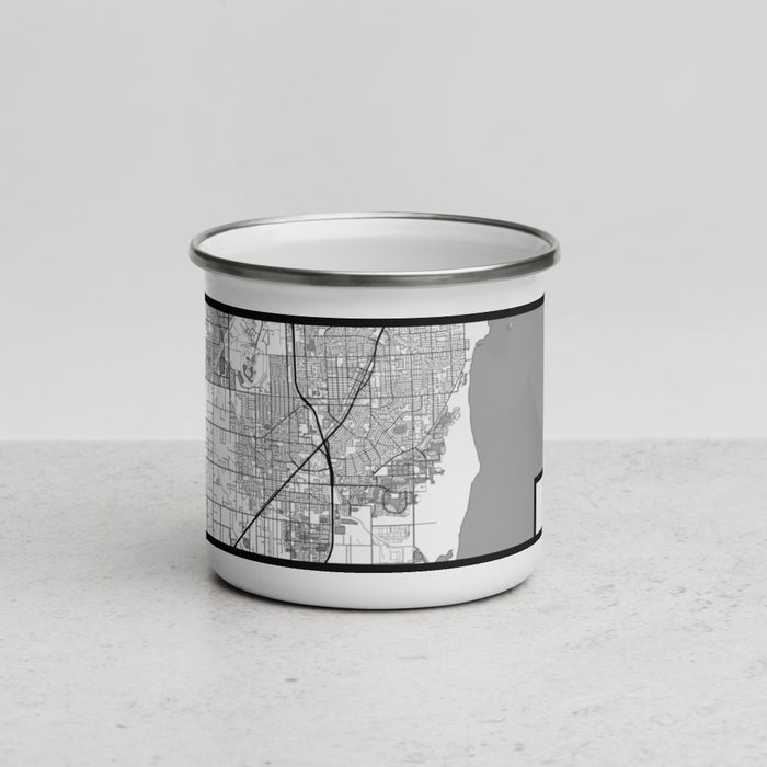 Front View Custom Cutler Bay Florida Map Enamel Mug in Classic