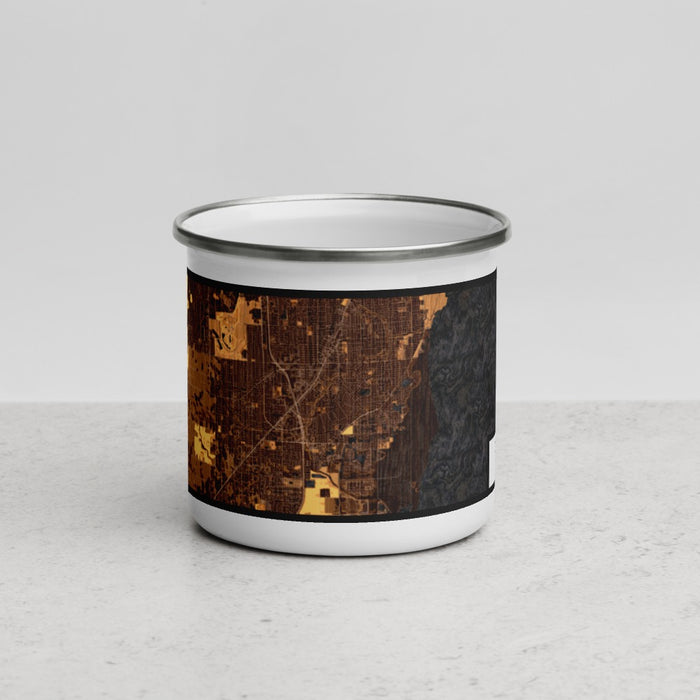 Front View Custom Cutler Bay Florida Map Enamel Mug in Ember