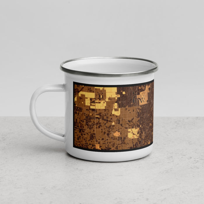 Left View Custom Cutler Bay Florida Map Enamel Mug in Ember