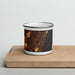 Front View Custom Cutler Bay Florida Map Enamel Mug in Ember on Cutting Board