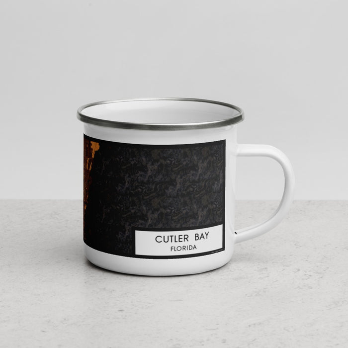 Right View Custom Cutler Bay Florida Map Enamel Mug in Ember