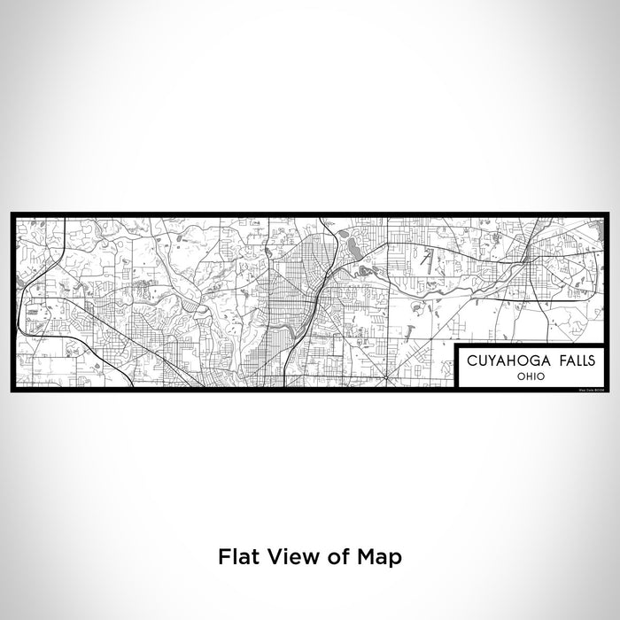 Flat View of Map Custom Cuyahoga Falls Ohio Map Enamel Mug in Classic