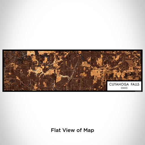 Flat View of Map Custom Cuyahoga Falls Ohio Map Enamel Mug in Ember