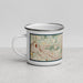Left View Custom Cuyahoga Falls Ohio Map Enamel Mug in Woodblock