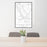 24x36 Cuyahoga Valley National Park Map Print Portrait Orientation in Classic Style Behind 2 Chairs Table and Potted Plant