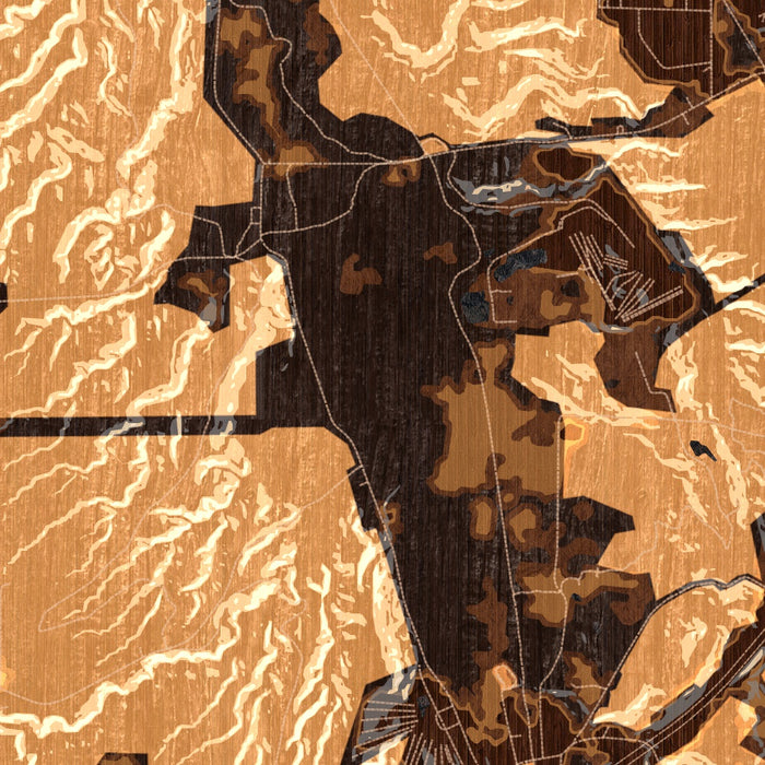 Cuyahoga Valley National Park Map Print in Ember Style Zoomed In Close Up Showing Details