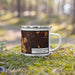 Right View Custom Cuyahoga Valley National Park Map Enamel Mug in Ember on Grass With Trees in Background