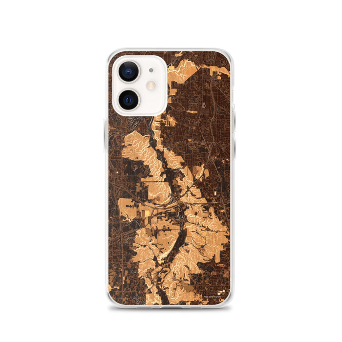 Custom Cuyahoga Valley National Park Map iPhone 12 Phone Case in Ember