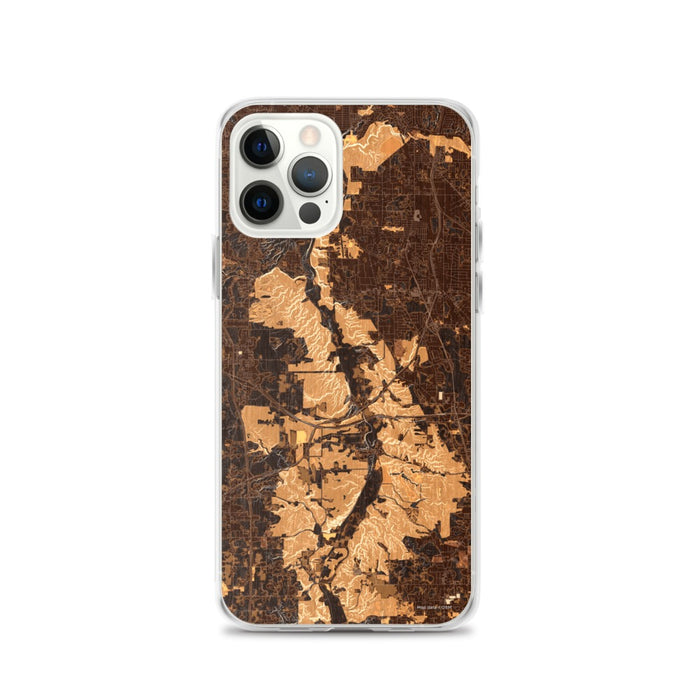 Custom Cuyahoga Valley National Park Map iPhone 12 Pro Phone Case in Ember