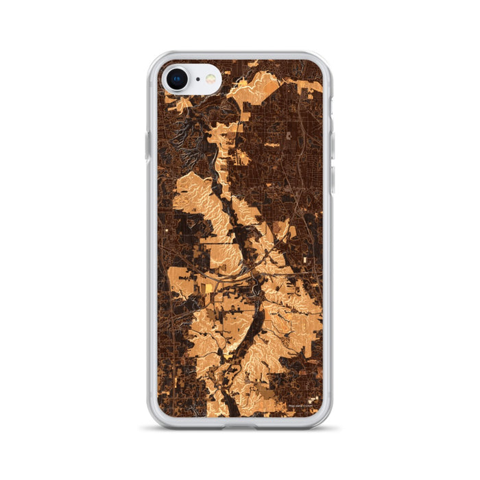 Custom Cuyahoga Valley National Park Map iPhone SE Phone Case in Ember