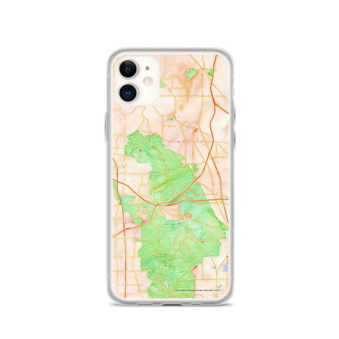 Custom Cuyahoga Valley National Park Map Phone Case in Watercolor