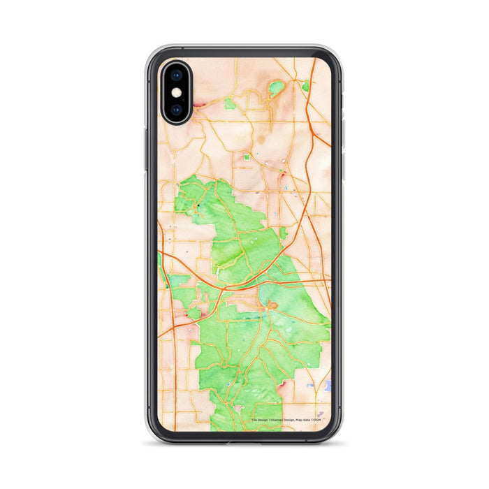 Custom Cuyahoga Valley National Park Map Phone Case in Watercolor