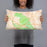 Person holding 20x12 Custom Cuyahoga Valley National Park Map Throw Pillow in Watercolor