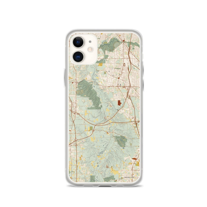Custom Cuyahoga Valley National Park Map Phone Case in Woodblock