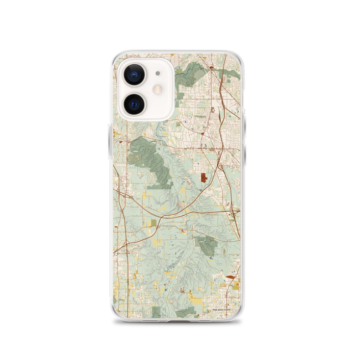 Custom Cuyahoga Valley National Park Map iPhone 12 Phone Case in Woodblock