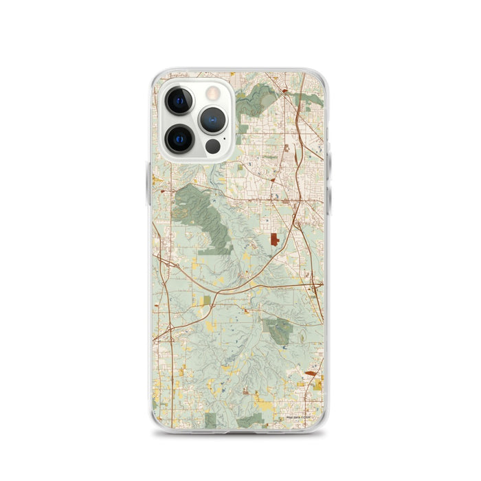 Custom Cuyahoga Valley National Park Map iPhone 12 Pro Phone Case in Woodblock