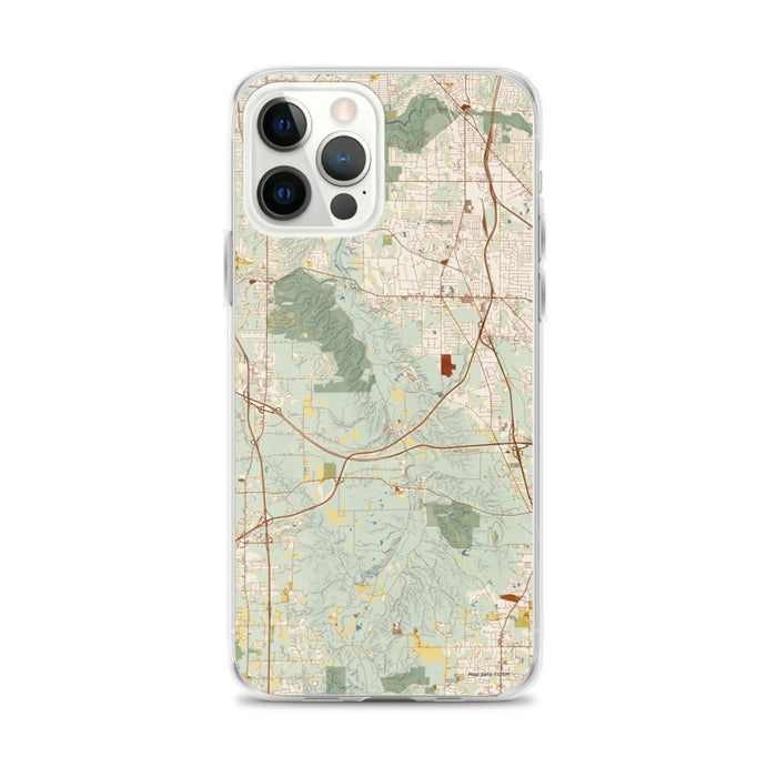 Custom Cuyahoga Valley National Park Map iPhone 12 Pro Max Phone Case in Woodblock