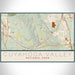 Cuyahoga Valley National Park Map Print Landscape Orientation in Woodblock Style With Shaded Background