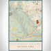 Cuyahoga Valley National Park Map Print Portrait Orientation in Woodblock Style With Shaded Background