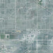 Cypress California Map Print in Afternoon Style Zoomed In Close Up Showing Details